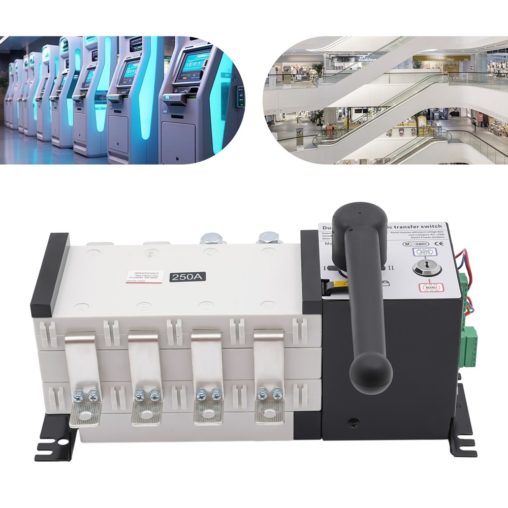 250A 400V GENERATOR AUTOMATIC TRANSFER SWITCH 4P 3-Phase Dual Power PC Level