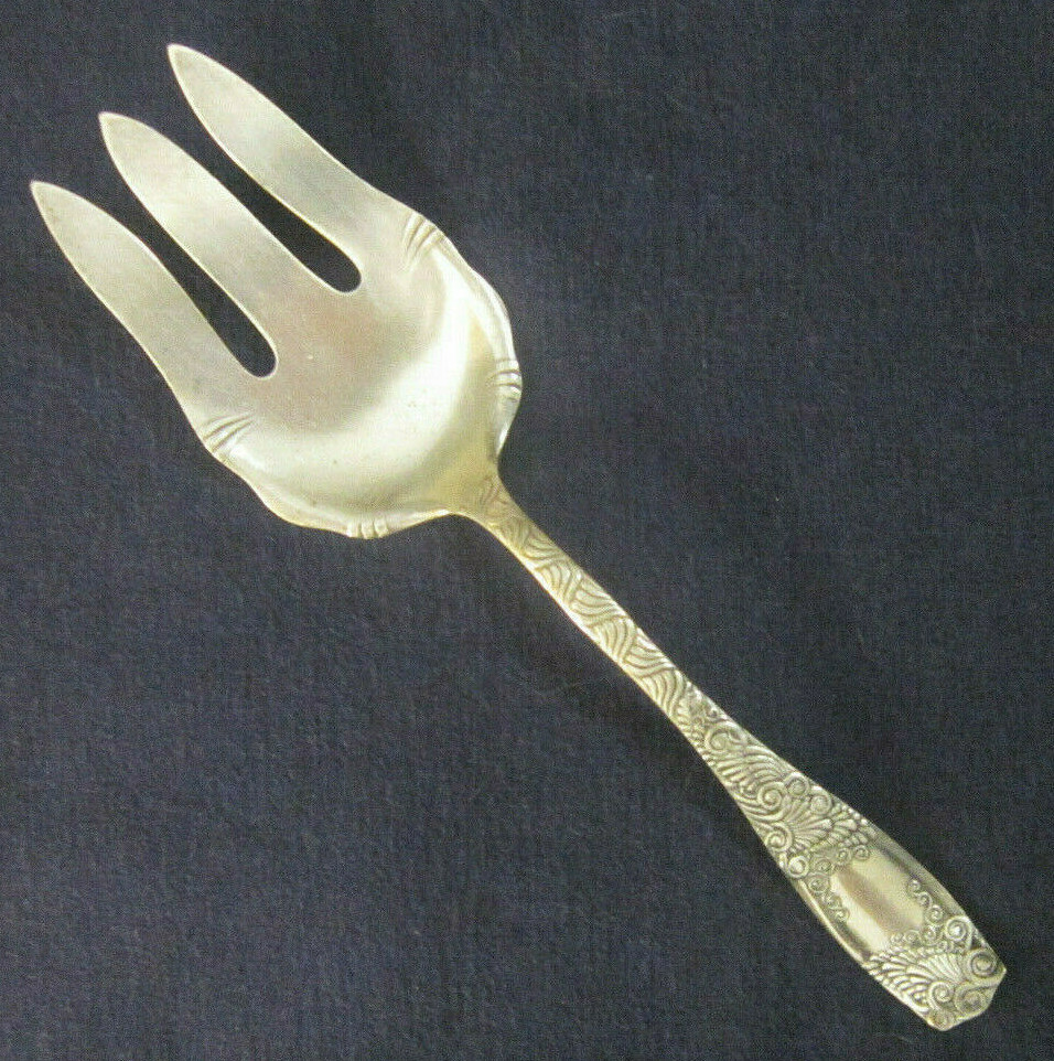 silverplated Victorian serving fork EUDORA 1888 Towle Mfg. Co. Clough server