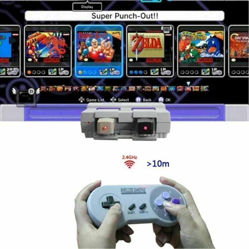 USB Wireless Gamepad Controller For Super SNES Classic Mini Game Console