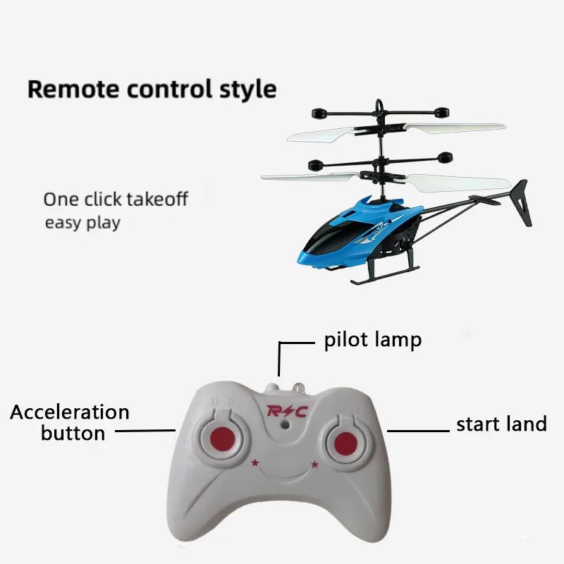 Mini RC Drone Rechargeable Remote Control Helicopter Kids Toy Durable