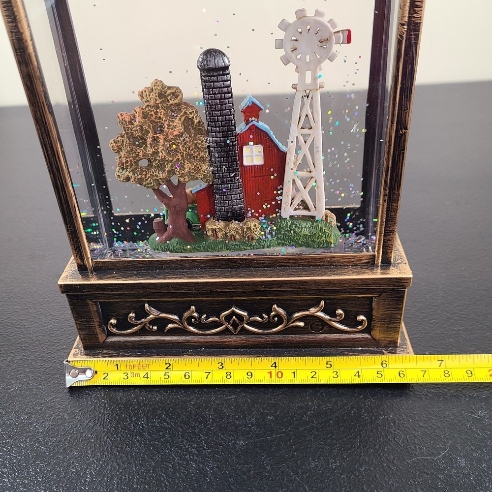 Cracker Barrel Exclusive Illuminated Lighted Barn Glitter Globe NEW Open Box