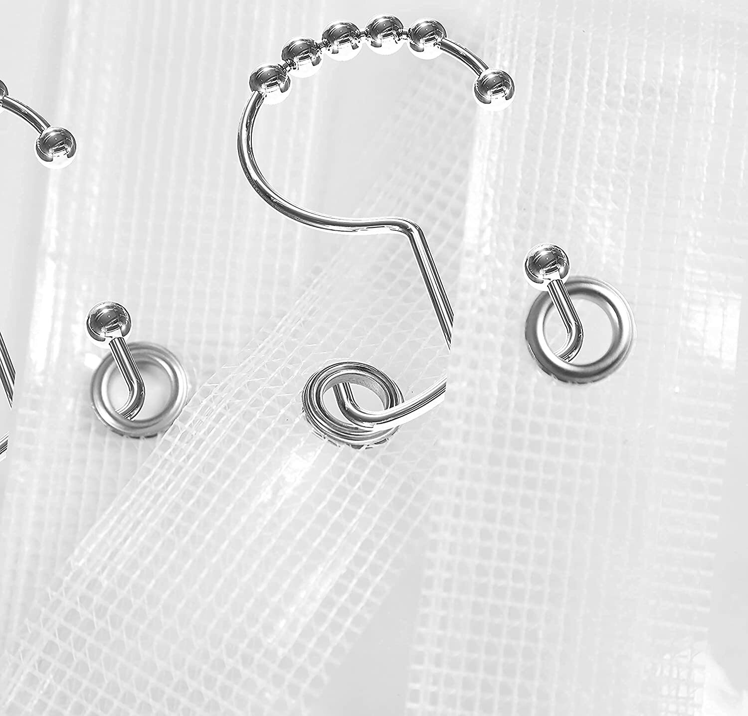 Utopia Bedding Stainless Steel Shower Curtain Hooks