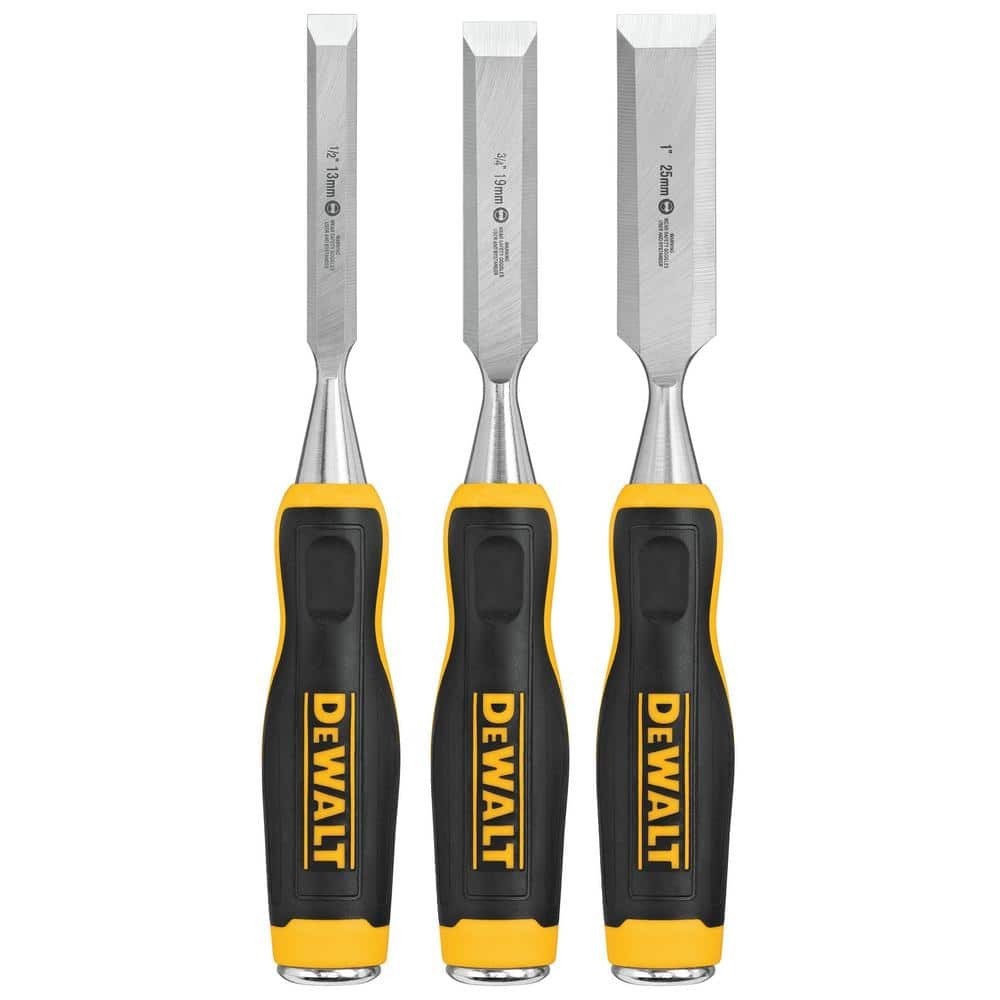 DEWALT 3-Piece Wood Chisel Set – Sharp,  Perfect for Woodworking Projects