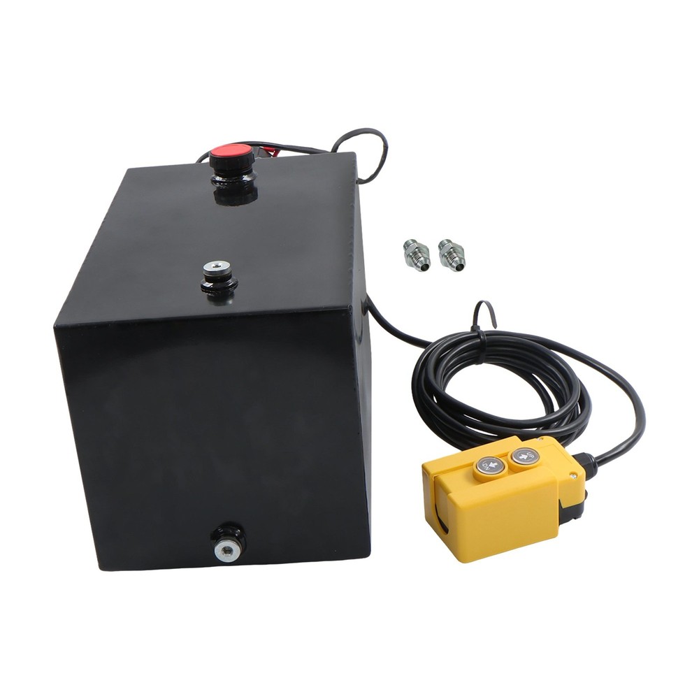 15 Quart Double Acting Hydraulic Pump Dump Trailer Power Unit DC 12V Unit Pack