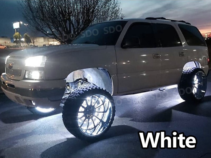 4Rings 17.5'' Pure White Quad Row LED Wheel Rim Lights For Truck Switch+Remote