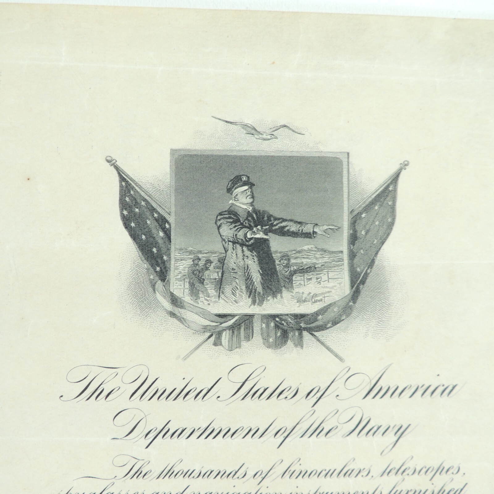 US Navy's "Eyes for the Navy" Program Document 1918-1919 FD Roosevelt