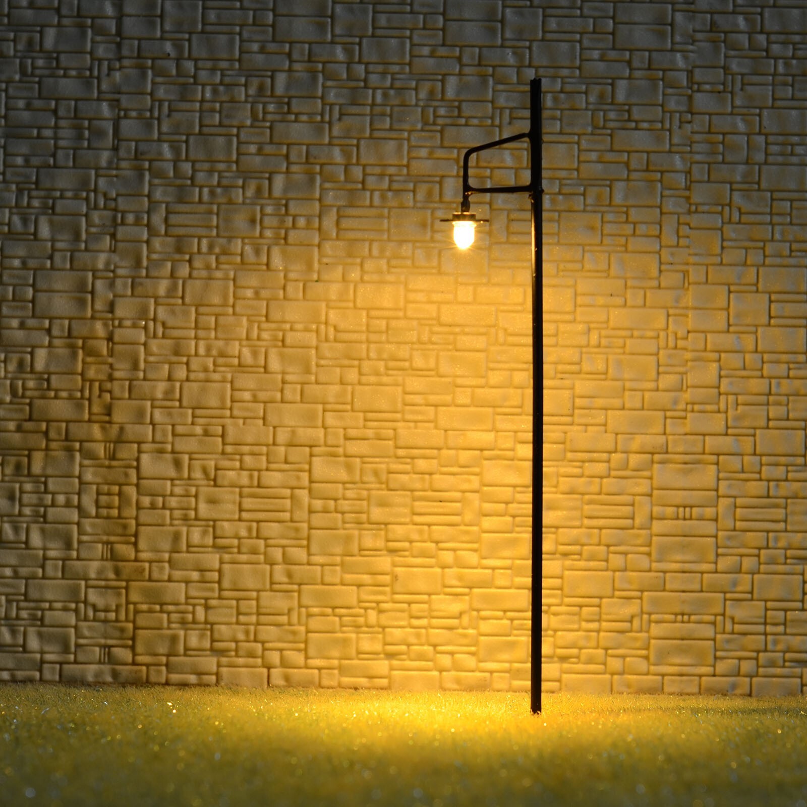 10 x HO scale street light LED made model railroad station yard lamp post #SL42B