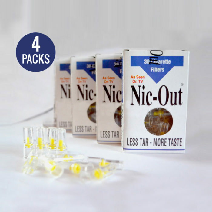 4 Packs NIC OUT Cigarette Filters 120 Tips Filter Out Tar & Nicotine Helps Quit