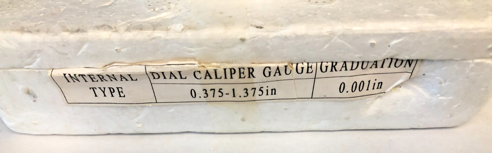 SPI 12-401-6 Internal Dial Caliper Gage, .375-1.375" Range, 0.001" Graduation