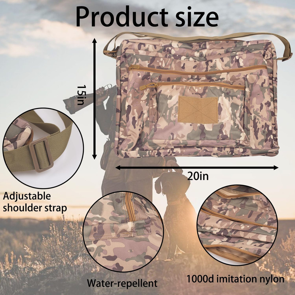 20"X15" Range Target Carry Case with 3 Zipper Pockets and Front Hook & Loop Pane