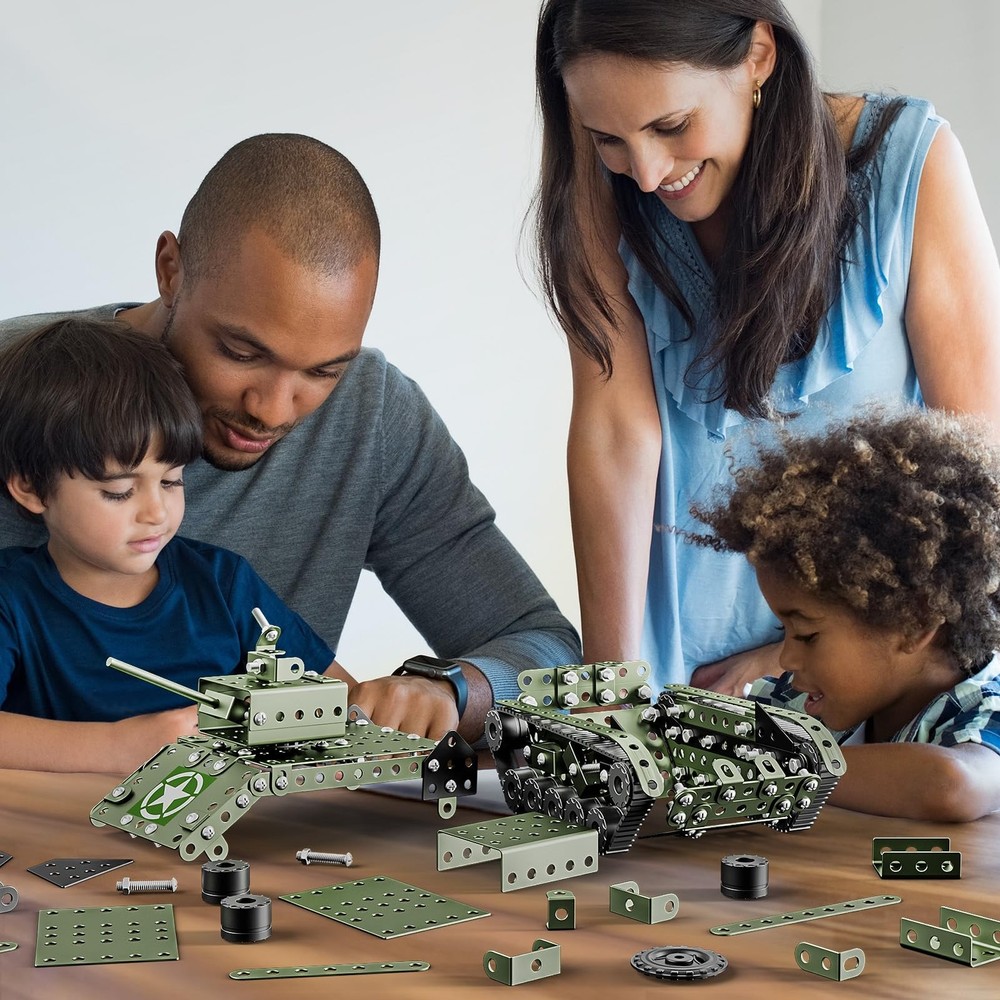 STEM Building Projects Model Army Tank Set - 284 Pieces STEM Project Building...