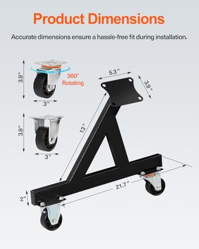 LS Engine Stand Cradle, Rolling Storage Stand for GM Chevy V8 LSx Black