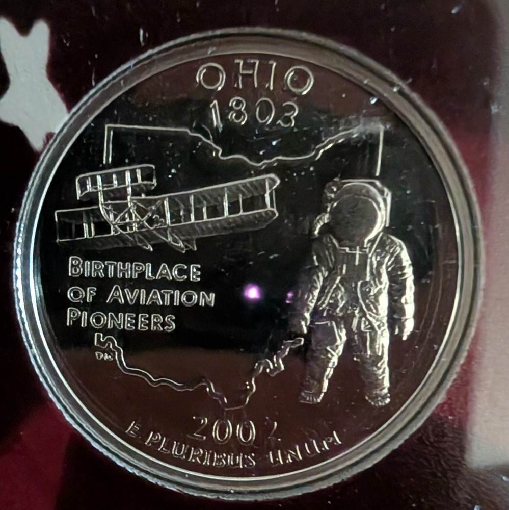 2002-2008 US Mint Silver S Proof State Quarters Sets in Cherry Wood Display Case
