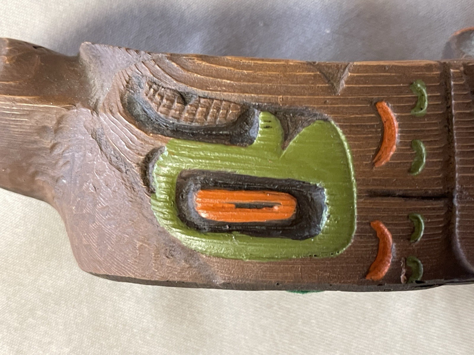 Antique Northwest Coast Carved Reproduction Grease Bowl, Estate Collection