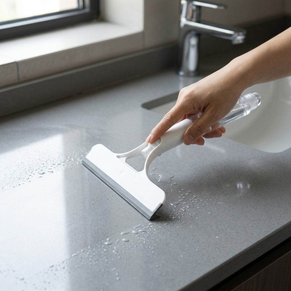Multi-Function White Glass Squeegee Wiper for Window Mirror Home Cleaning