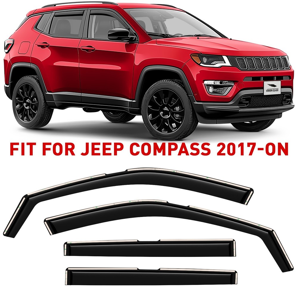 Rain Guards Vent Visors Shade for 2017-2026 Jeep Compass