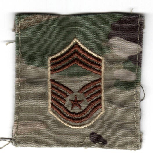 USAF patch (circa 2005-2010) cloth desert chevron - Chief Master Seargent