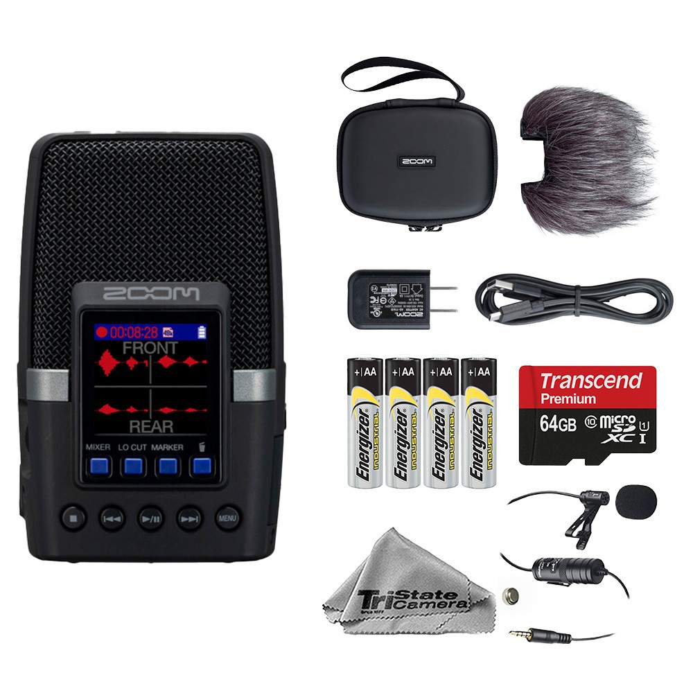 Zoom H2essential Recorder w/ APH-2e Accessory Pack + 64GB - Essential Kit