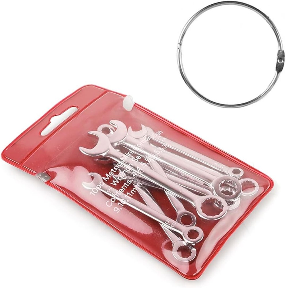 Mini Wrench Set Open End Combination Small Set, Silver