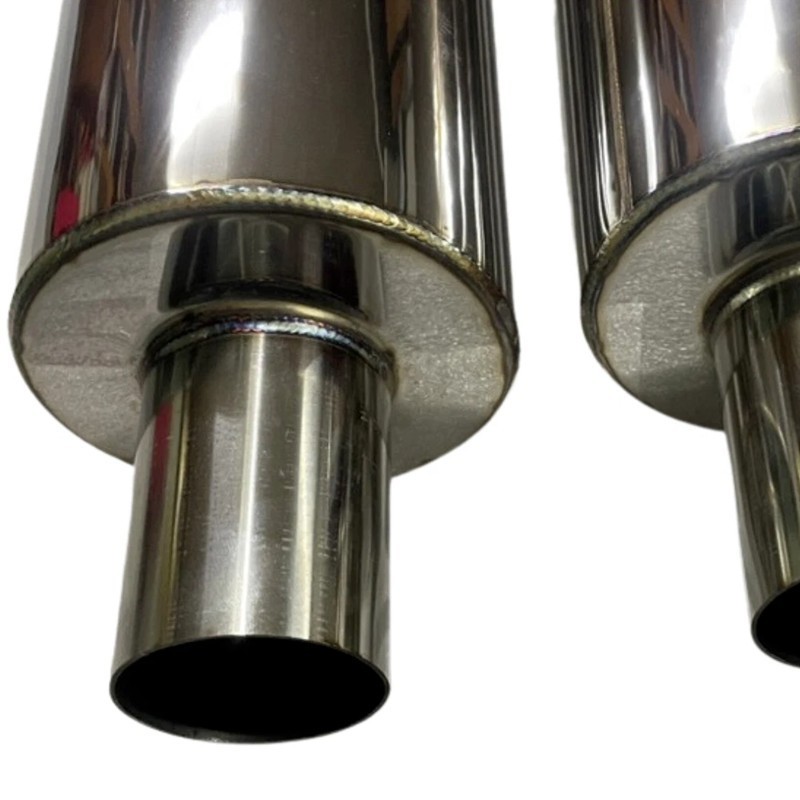 [Free Ship] HKS HI-POWER EXHAUST MUFFLER (OEM) Inlet 2.5'' Outlet 4'' Chrome