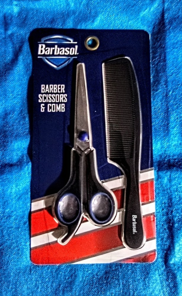 BARBASOL: Barber Scissors and Comb Set/ New