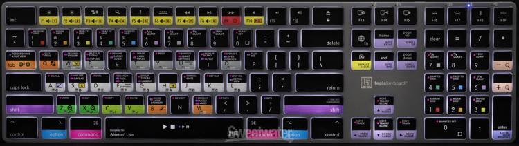 Logickeyboard Titan Wireless Backlit Keyboard for Ableton Live - Mac