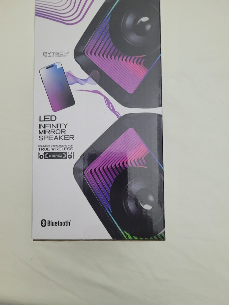 ByTech LED Infinity Mirror Speaker, Bluetooth