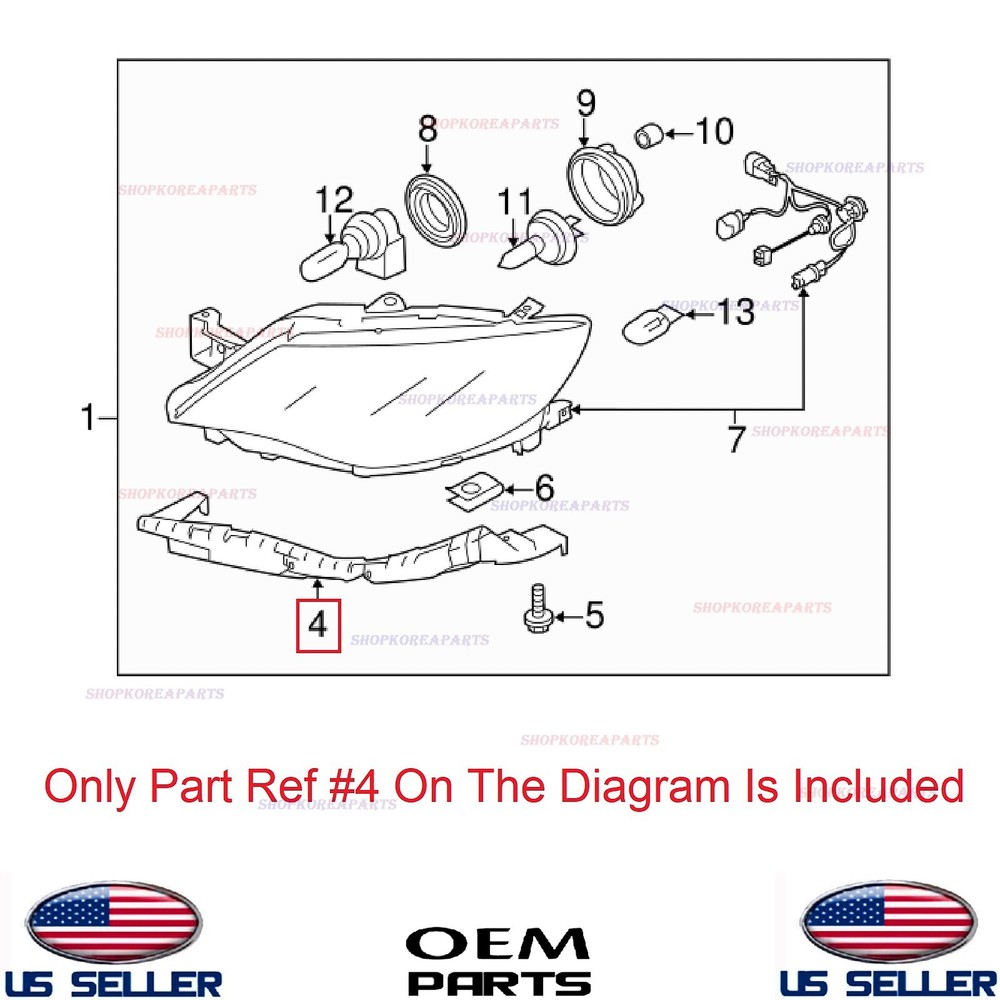 Front Headlight Lower Bracket RIGHT Passenger ⭐OEM⭐ Impreza WRX STI 2008-2014