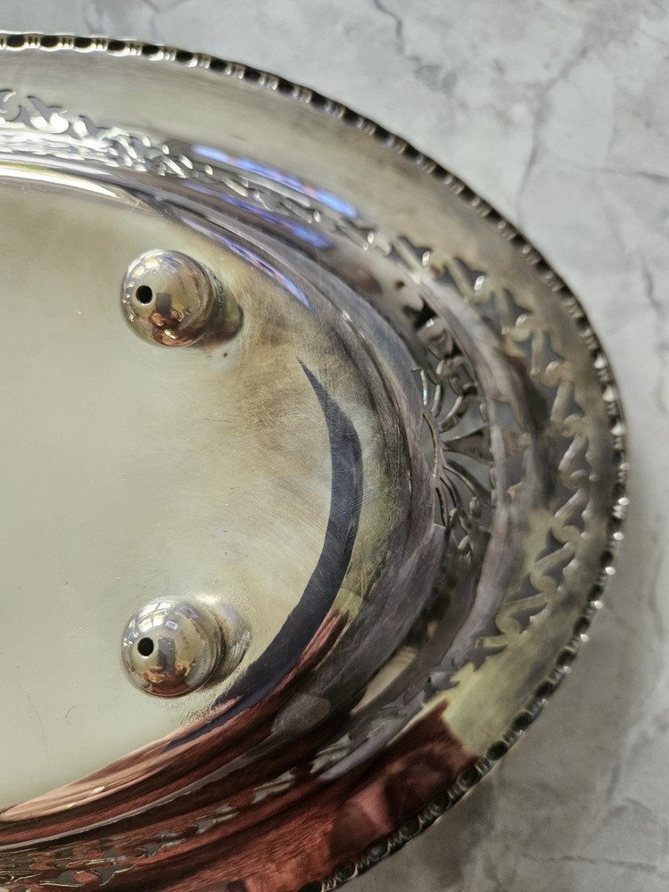Silver Plated Dish With Handle