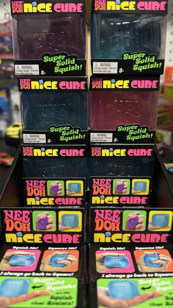 Needoh Nice Cube Super Solid Squish Squeeze Stress Reliever Toy Lot 12
