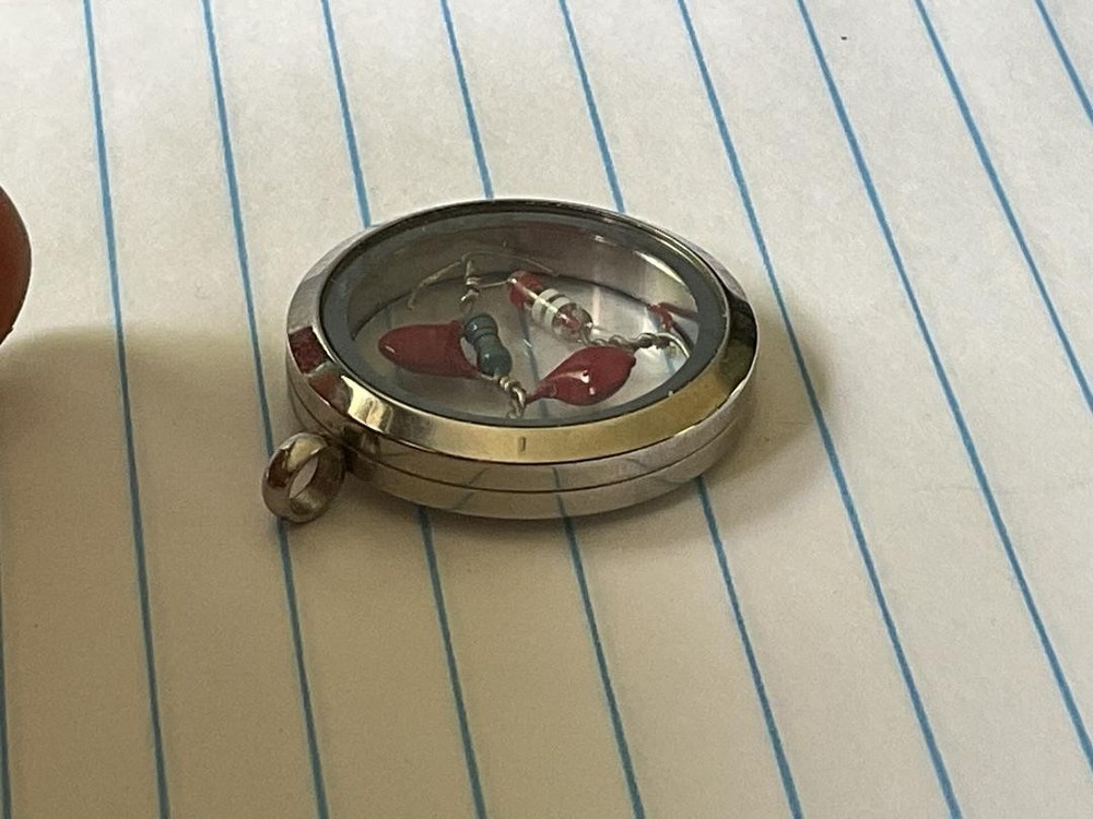 Electronics Parts Encased in Glass Bezel 💥💥FREE S&H