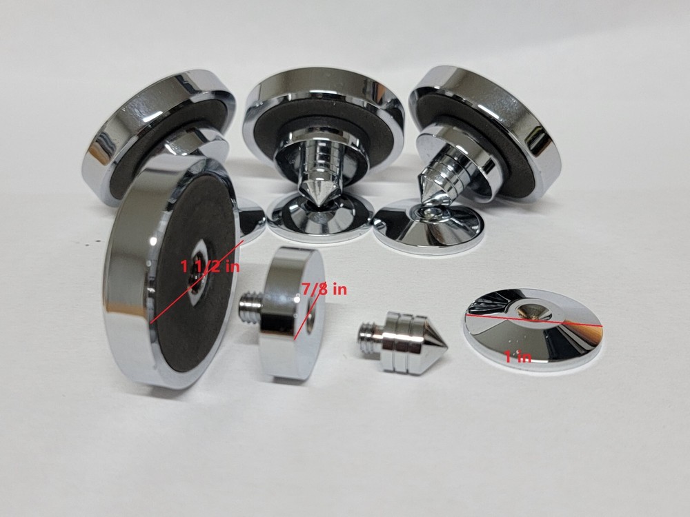 4 Pcs Audio Isolation Cones (Silver)