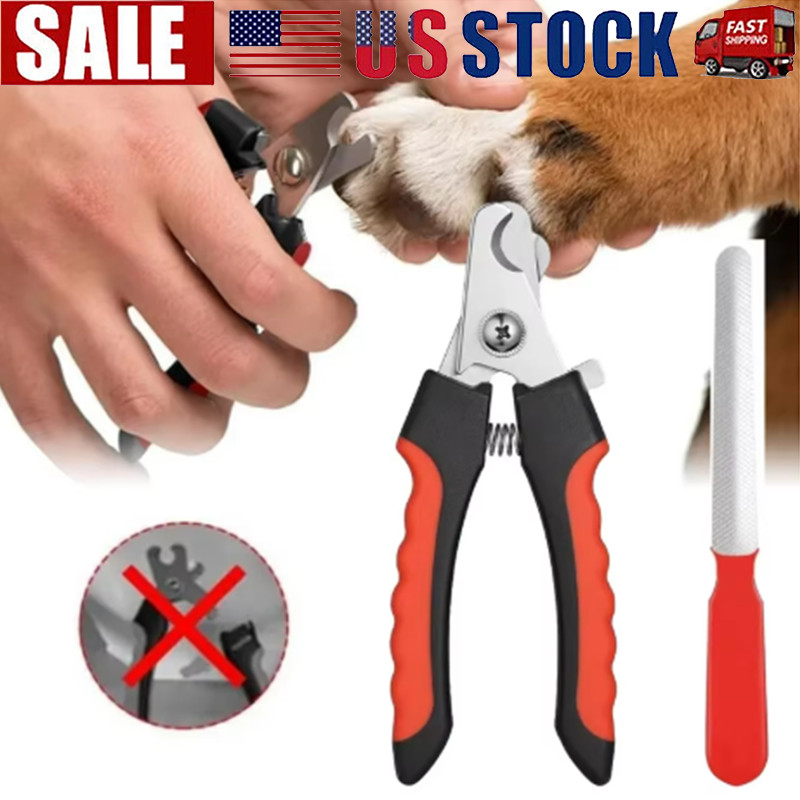Pet Dog Cat Stainless Steel Professional Nail Toe Trimmer Clipper Grooming Tool