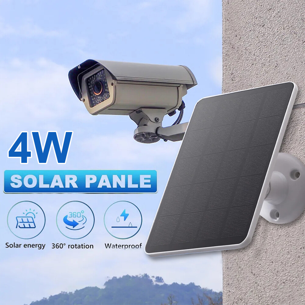 4W Universal Solar Panel for Ring Stick Up Spotlight Camera Battery 10ft Cable