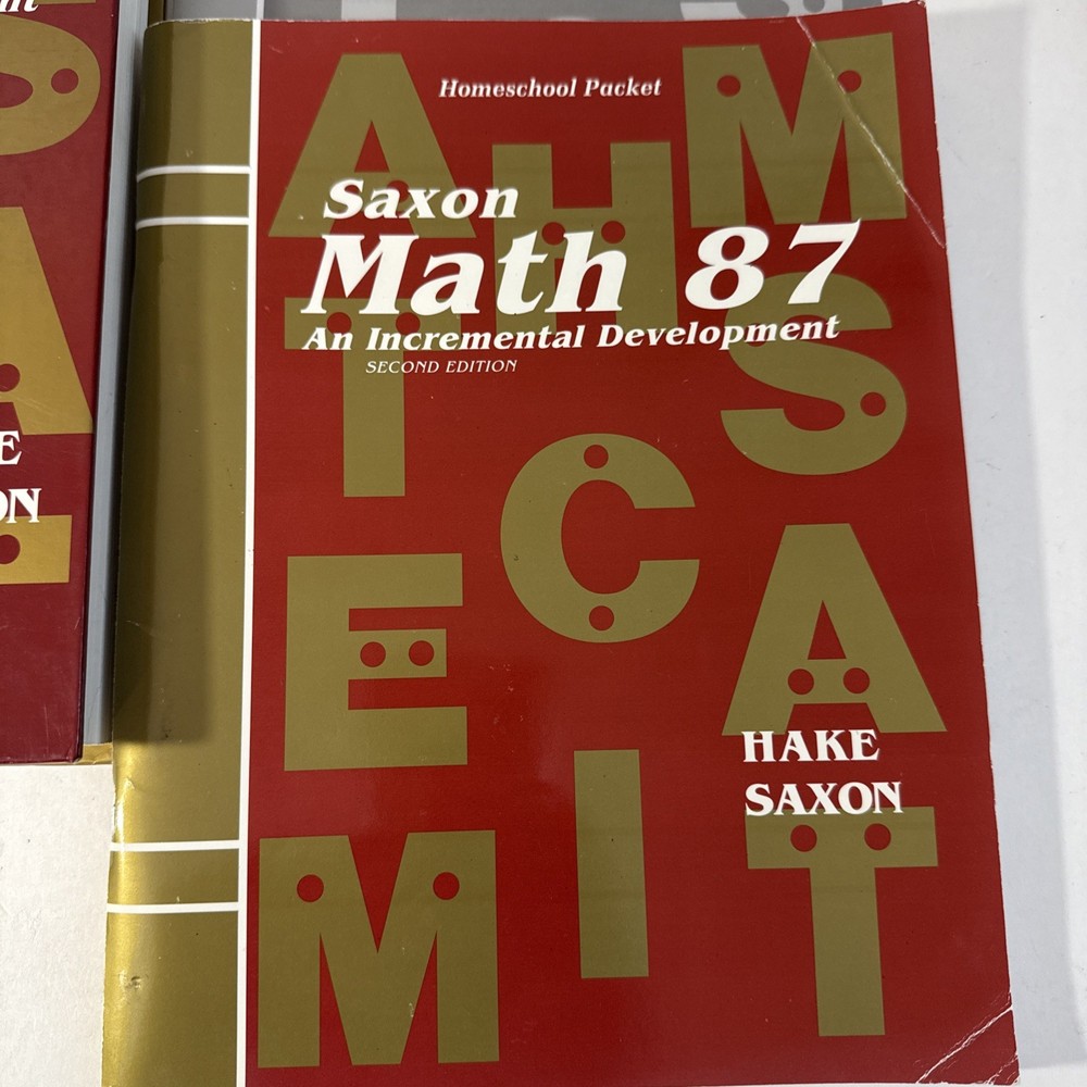 Saxon 87 Math SET (2nd Edition) 8/7 Textbook, Answer Key, & Test Forms,Very Good