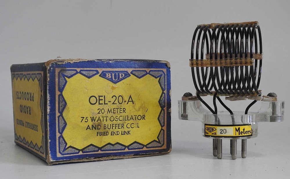 UNUSED BUD OEL-20A 75 WATT PLUG-IN OSCILLATOR & BUFFER END LINK TRANSMITTER COIL