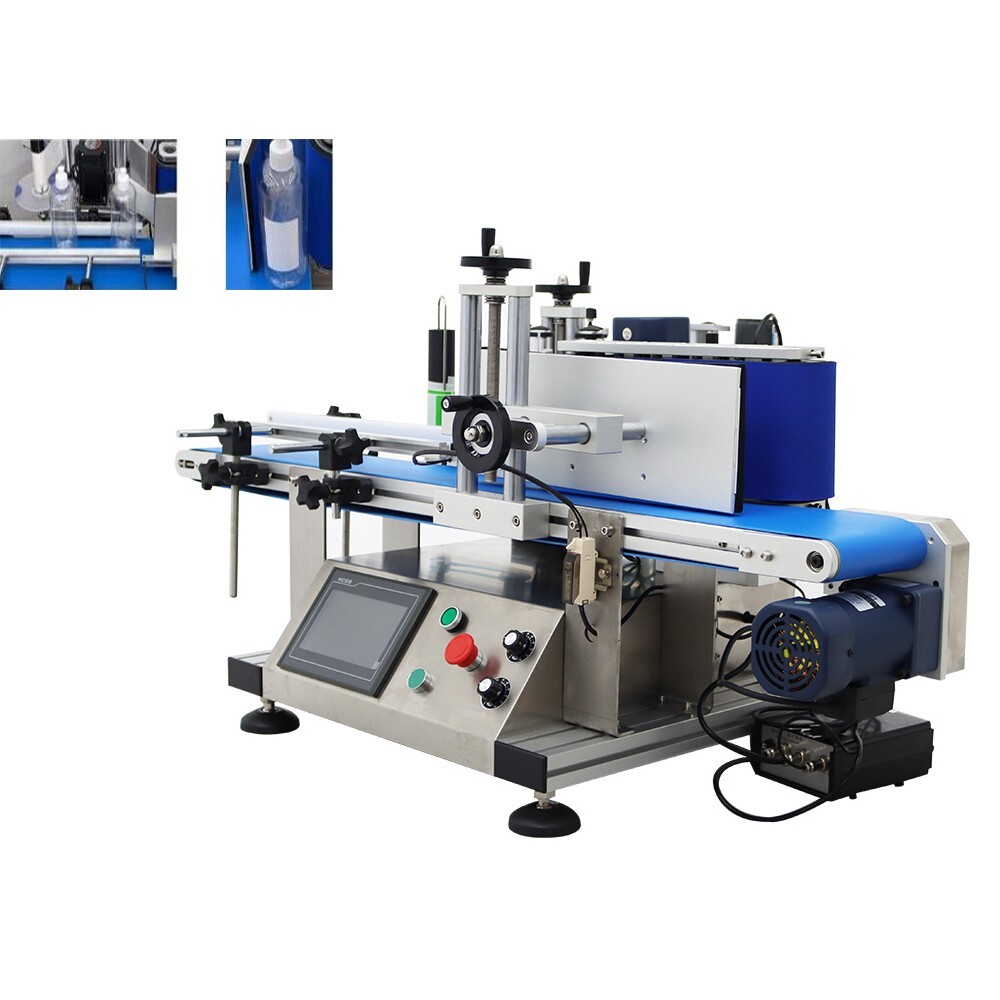 TECHTONGDA Automatic Conveyor Round Bottle High Speed Labeling Machine w/Printer