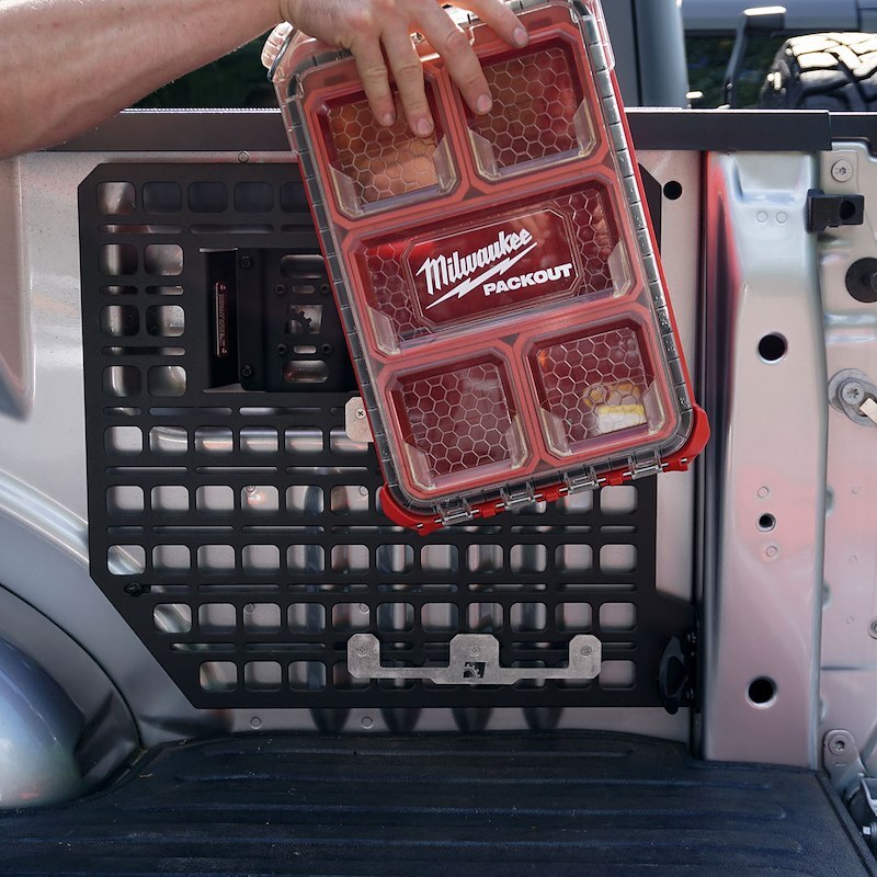 BuiltRight Industries 201102 Molle Cargo Panel Tool Box Bracket; Use To Mount Mi