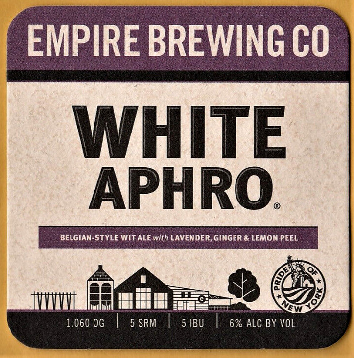 Empire Brewing Co Beer Coaster Syracuse NY