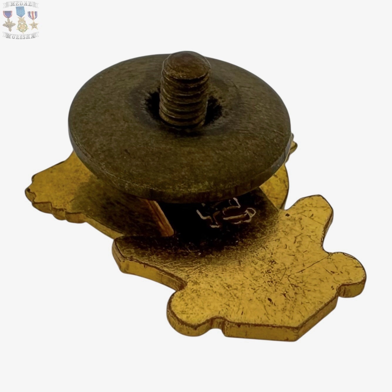 WWII HONORABLE DISCHARGE LAPEL PIN RUPTURED DUCK 100% ATTENDANCE 2ND COMPANY