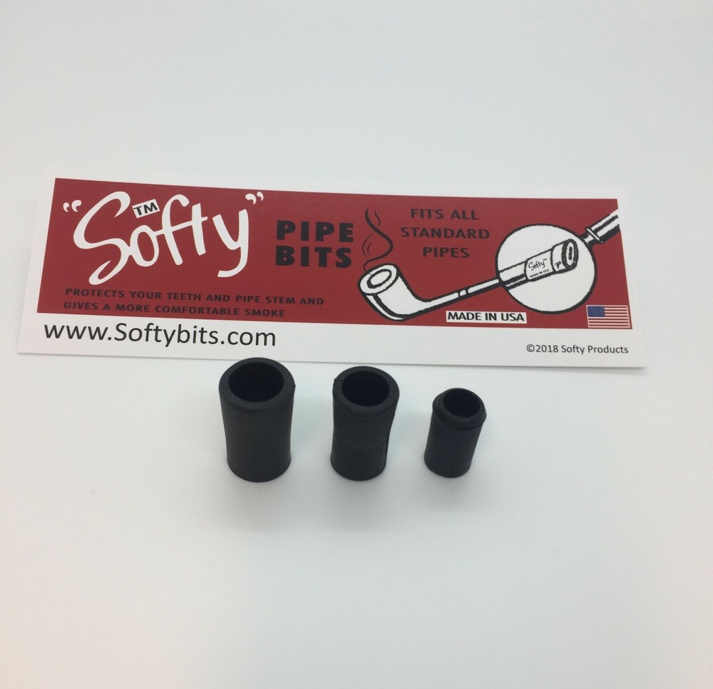 TOBACCO RUBBER PIPE BITS TIPS 50 pcs "SOFTY" MADE IN U.S.A.