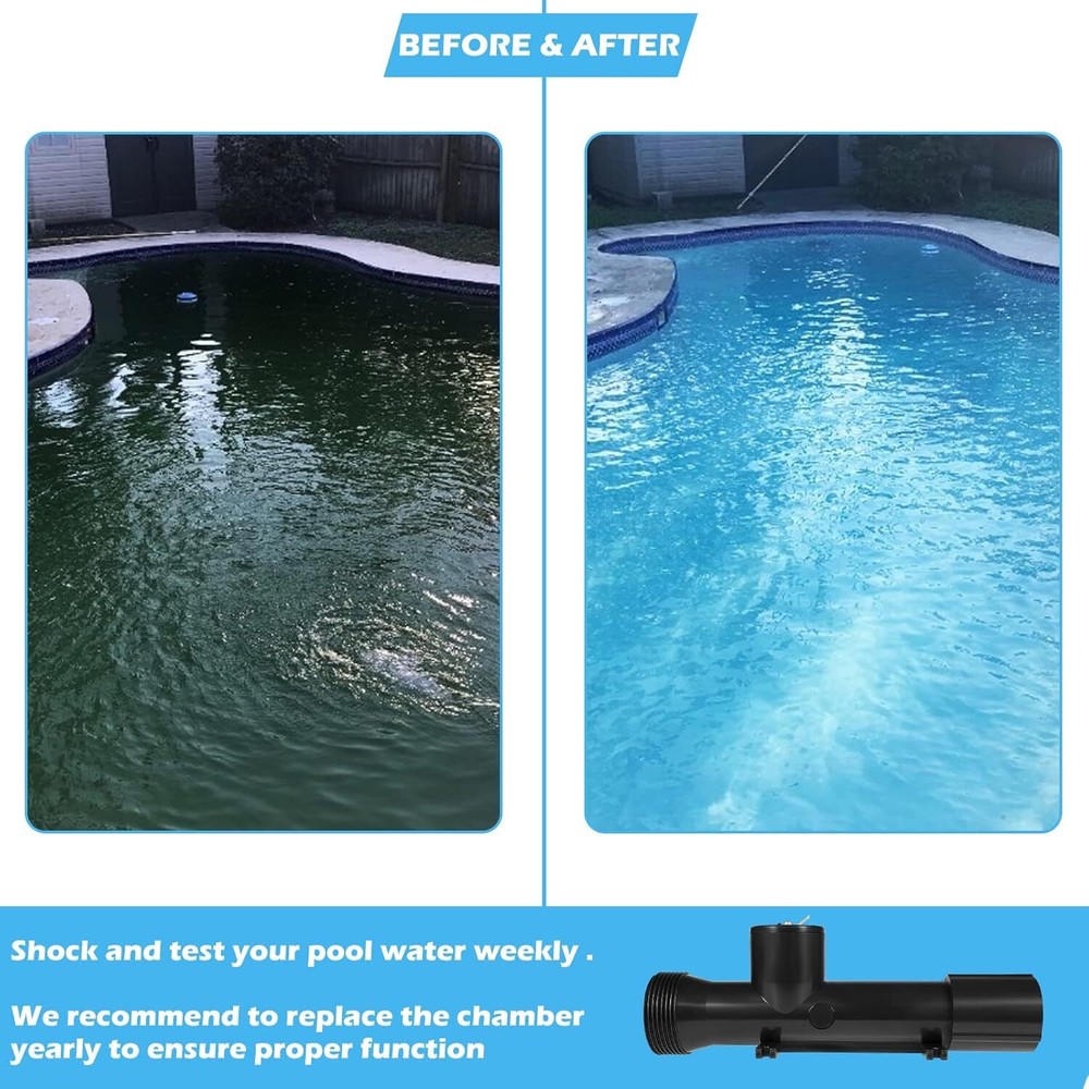 Swimming Pool Ionizer Replacement Chamber for Power Ionizer System 4CH4002-R😍