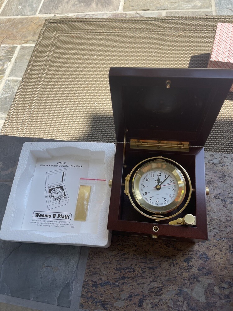 Weems and Plath Gimballed Box Clock #701100