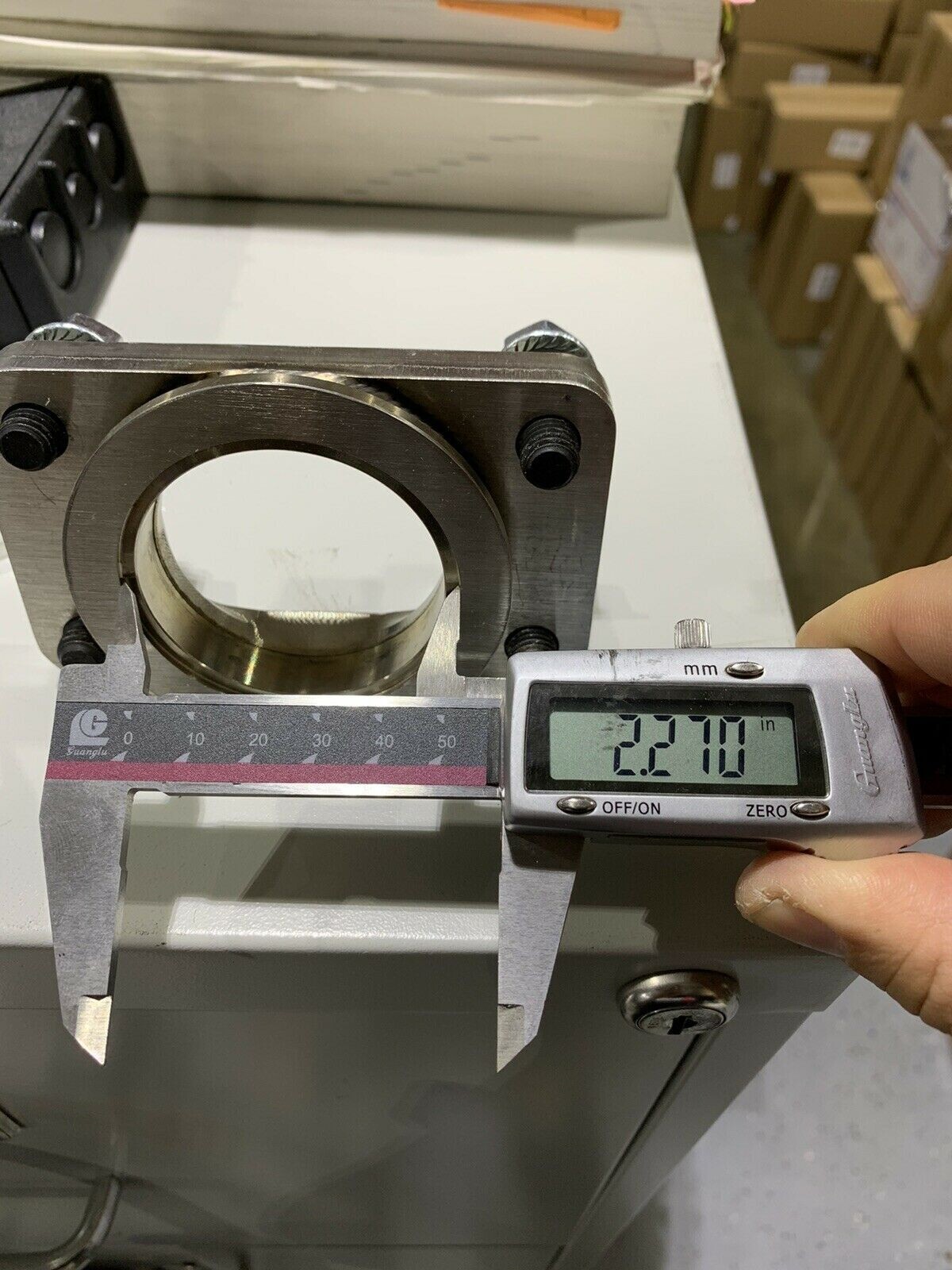 All Out Fab Precision v-band to T3 style flange adapter