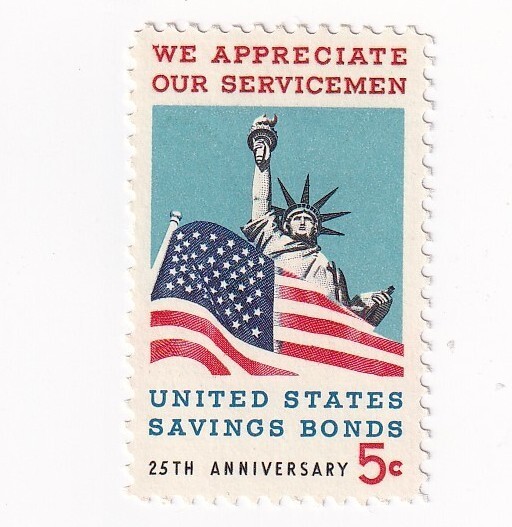 STAMP US SCOTT 1320 "We Aprreciate Our Servicemen" 5 CENT 1966 MNH