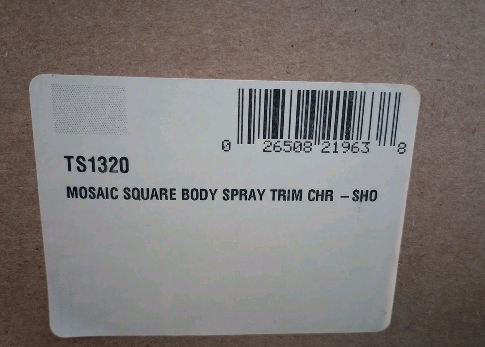 New Moen TS1320 Mosaic Square Single-Function Shower Body Spray Chrome