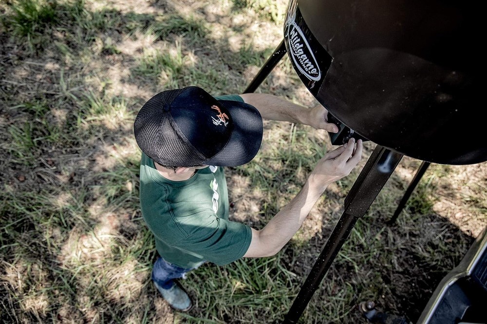 Durable 225 lb Tripod Game Feeder with Digital Timer & 30-foot Feed Radius