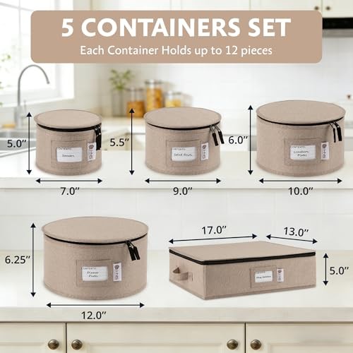 China Storage Hard Shell Containers 5-Piece Set Moving Boxes for 5 Pack Brown
