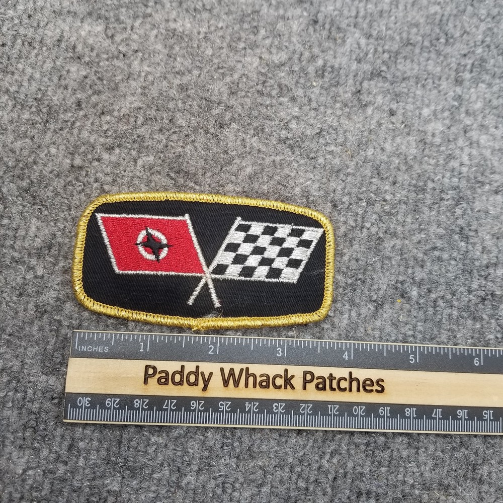 Vintage Autolite Racing Flags Patch Car Auto Checkered 70s 80s AA5