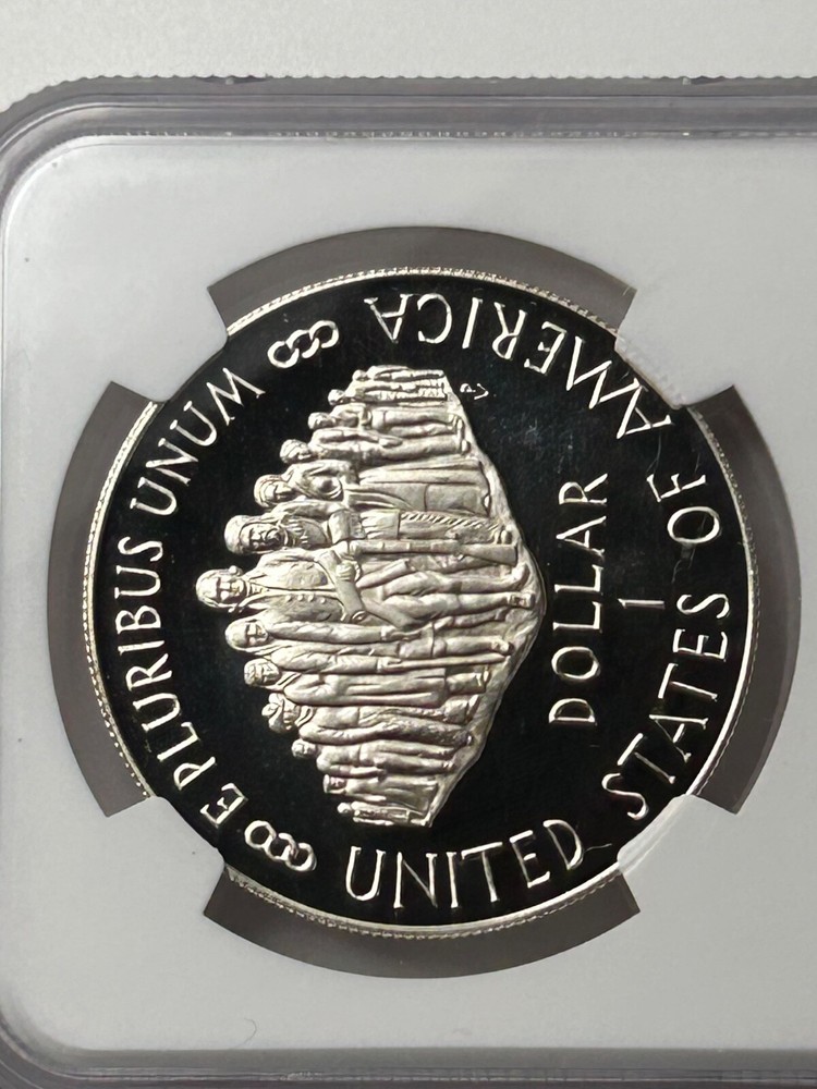 1987 S Constitution Silver Dollar NGC Mint Error PF69 UC Obverse Struck Through